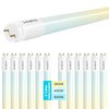 Luxrite T8 LED Tube Light Bulbs 8W (17W Equivalent) 3 CCT Selectable 960LM Type A+B G13 Base 12-Pack LR34231-12PK